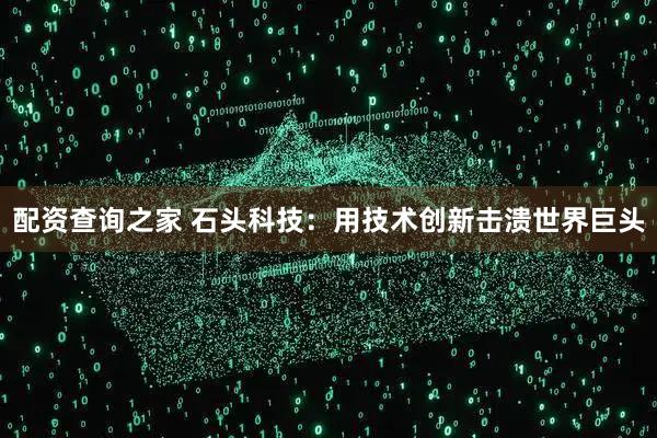 配资查询之家 石头科技：用技术创新击溃世界巨头